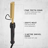Wahl Hot Comb Straightener Gold 24W for Afro Caribbean Hair 200C view 2