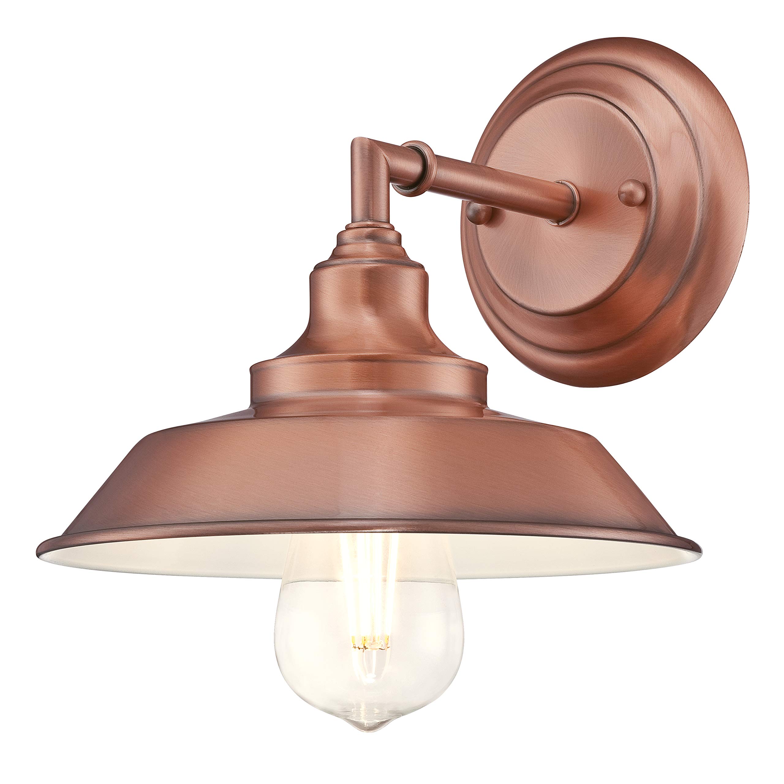 Westinghouse Lighting 63704 Iron Hill One-Light Indoor Wall Fixture, Washed Copper Finish