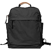 GOOTIUM Canvas Backpack for Women Vintage Style Zipper Bag Men's Casual Daypack Cloth Outdoor Travel Rucksack, Black