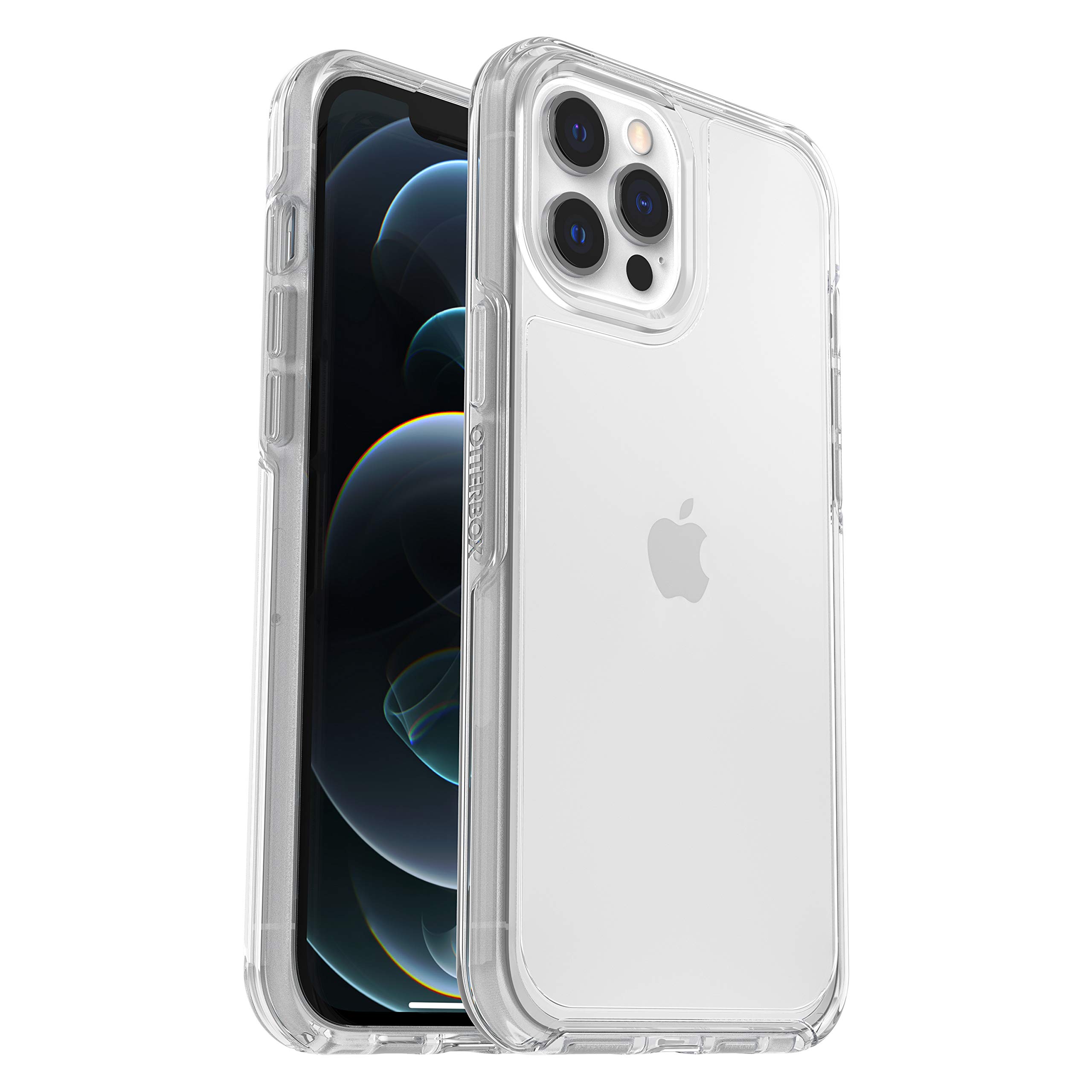 OtterBoxSymmetry Clear Case for iPhone 12 Pro Max, Shockproof, Drop Proof, Protective Thin Case, 3x tested to Military Standard, Clear, No Retail Packaging