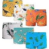 Finihen Boys Boxer Underwear Cotton Briefs Kids Toddler Boys Dinosaur Truck Panties.