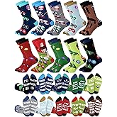 Haysandy 10 Pairs Novelty Billiards Socks for Men Pool Player Gift Funny Cotton Crew Socks Holiday Birthday Father's Day Gifts for Dad Billiards Lovers