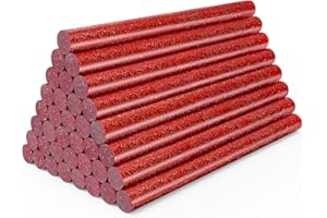 ENPOINT Glitter Red Hot Glue Sticks, 36 Pack Hot Melt Glue Sticks Mini Size, Blood Red Adhesie Glue Stick Strips for Art Craft School Office Home Projects and Repairing Sealing, 4" Long x 0.27" Dia