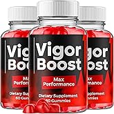 (3 Pack) Vigor Boost Gummies for Men, Supplement Formula (180 Gummies)