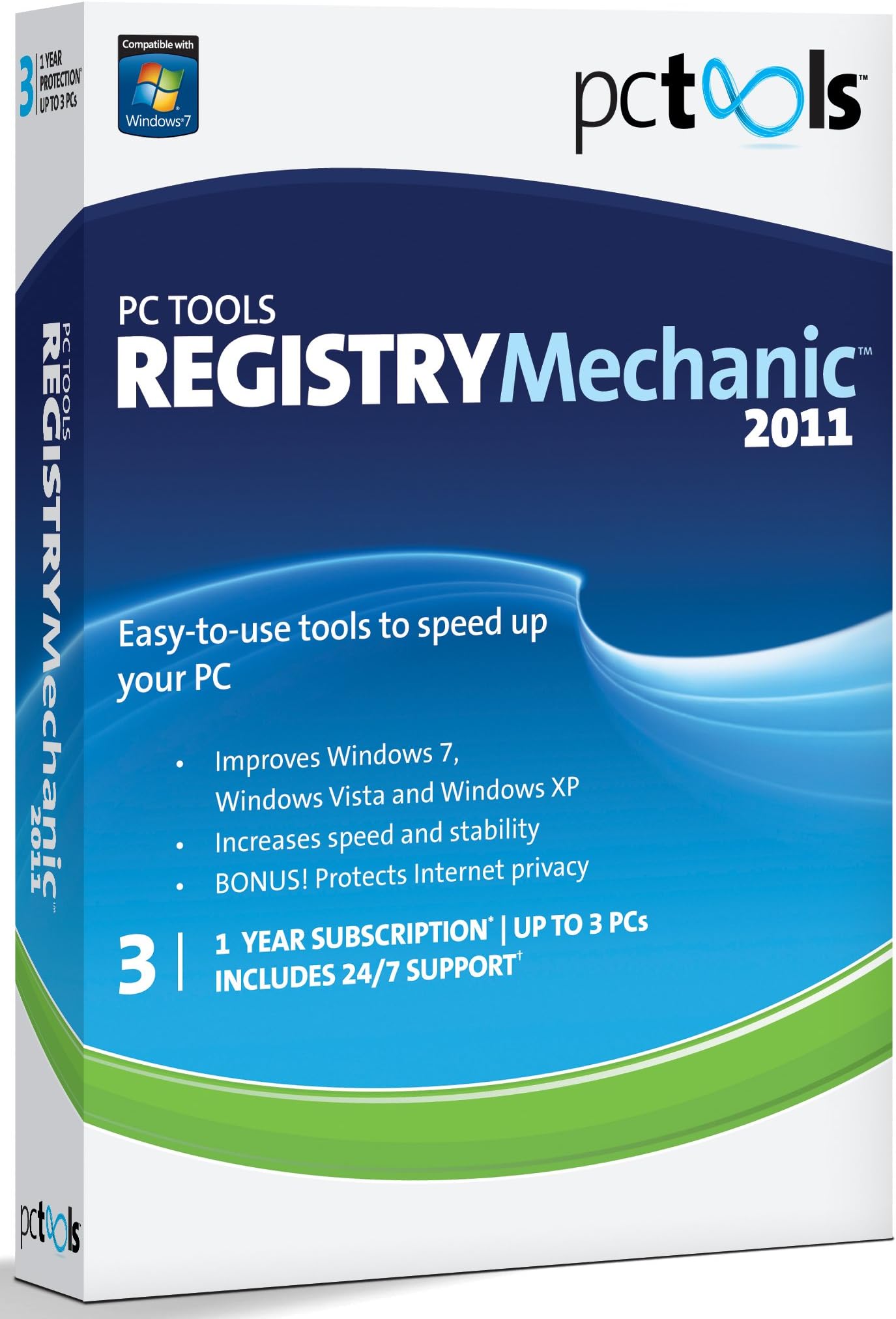 PC Tools Registry Mechanic 2011, 3 Computers, 1 Year Subscription (PC)