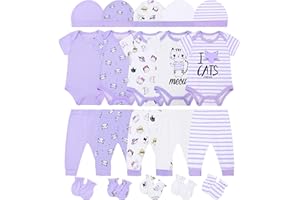 ABeCue Baby Boy Layette Essentials Set Newborn Girl Clothes Pack Infant Gift Sets 20-Piece