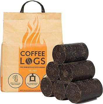 Hot Logs - Amos 16 X Coffee Logs Extra Hot Fire Recycled Eco Friendly Carbon Neutral Solid Fuel Heat Logs For Wood Burners And Stoves Amazon Co Uk Diy Tools