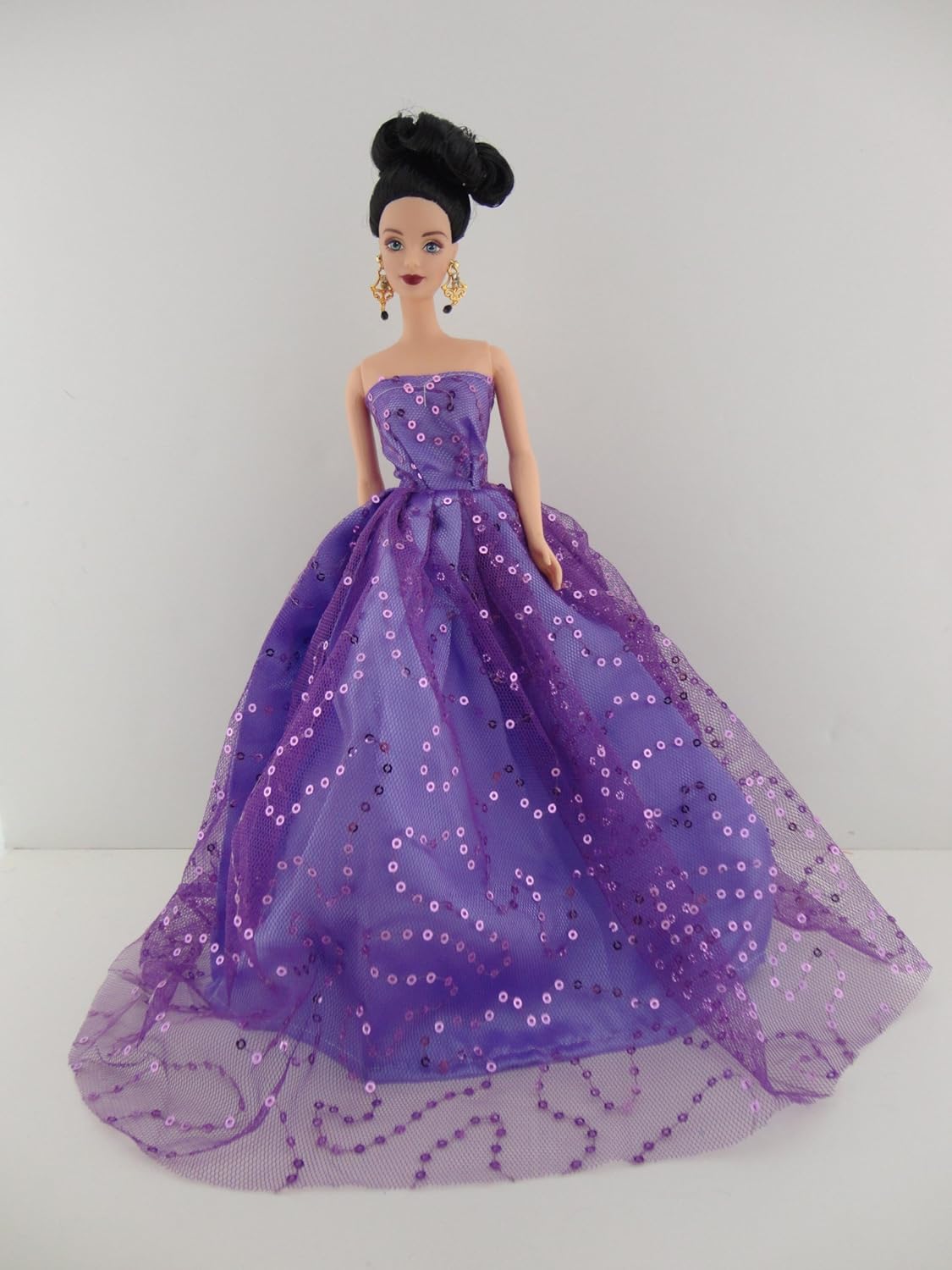 purple ball dress