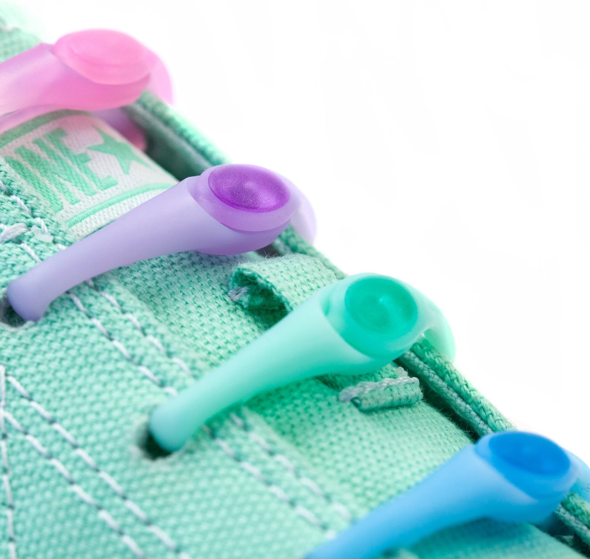 HICKIES Kids No-Tie Elastic Laces - Multicolor Pastel(10 HICKIES Laces, Works In All Sneakers)