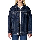 Amazon Essentials Women's Rigid Denim Oversized-Fit Trucker Jacket
