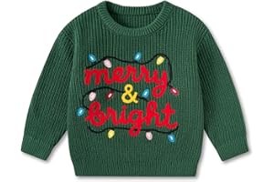 LIFAky Toddler Baby Girl Boy Christmas Sweater Kids Outfit Pullover Knit Crewneck Long Sleeve Tops Fall Winter 9M-3Y