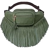 Solene Fringe Waist bag for women with Multi Zipper Pockets
