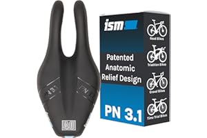 ISM PN Series Padded Road Bike Saddle - Professionally Designed Noseless Bicycle Seat for Road, Time Trial, Triathlon, and Gr