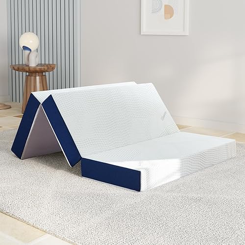 Generic Tri Folding Mattress, inch Memory Foam Mattress Topper - Main Image