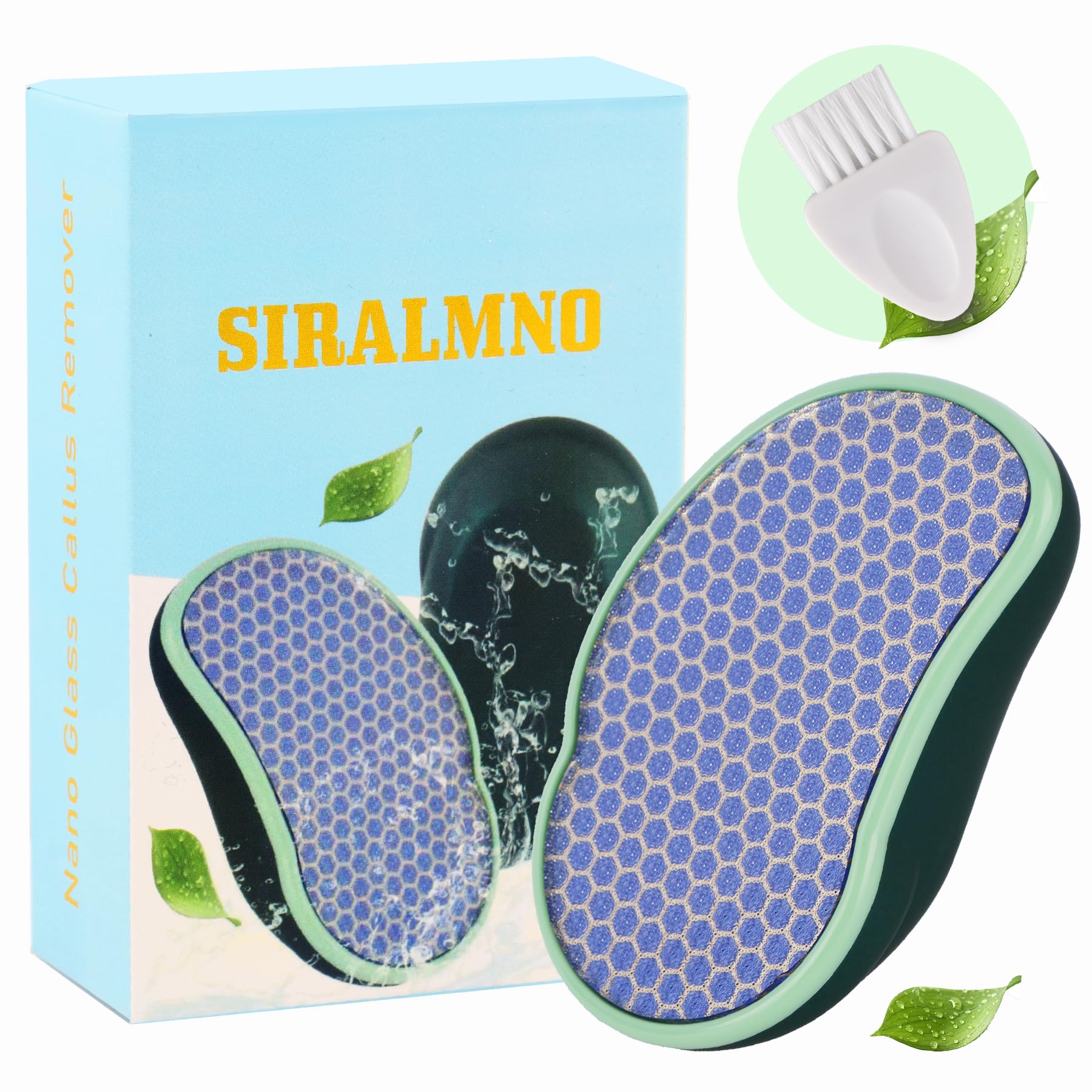 SIRALMNO Upgrade 2-in-1 Nano Glass Callus Remover,Foot Scraper which Used Wet and Dry Callus Removal,Foot Rasp for Hard&Dead Skin Foot Care,Safe & Portable Foot File