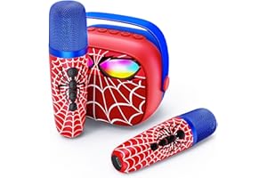INNOFANS Mini Karaoke Machine for Kids Ages 3-12: Portable Bluetooth Speaker with 2 Wireless Microphone, LED Light Show for Kids 3 4 5 6 7 8 9 10 Year Old Boys Girls Toys Easter Birthday Gifts Toddler