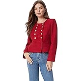 Sam Edelman Womens Fiona Double Breasted Collarless Blazer Standard
