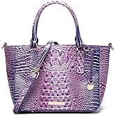 Makcr Joacbv Ladies Tote Leather Bags for Women Crocodile Embossed Zipper Satchel Purse Elegant Compartments Crossbody Work