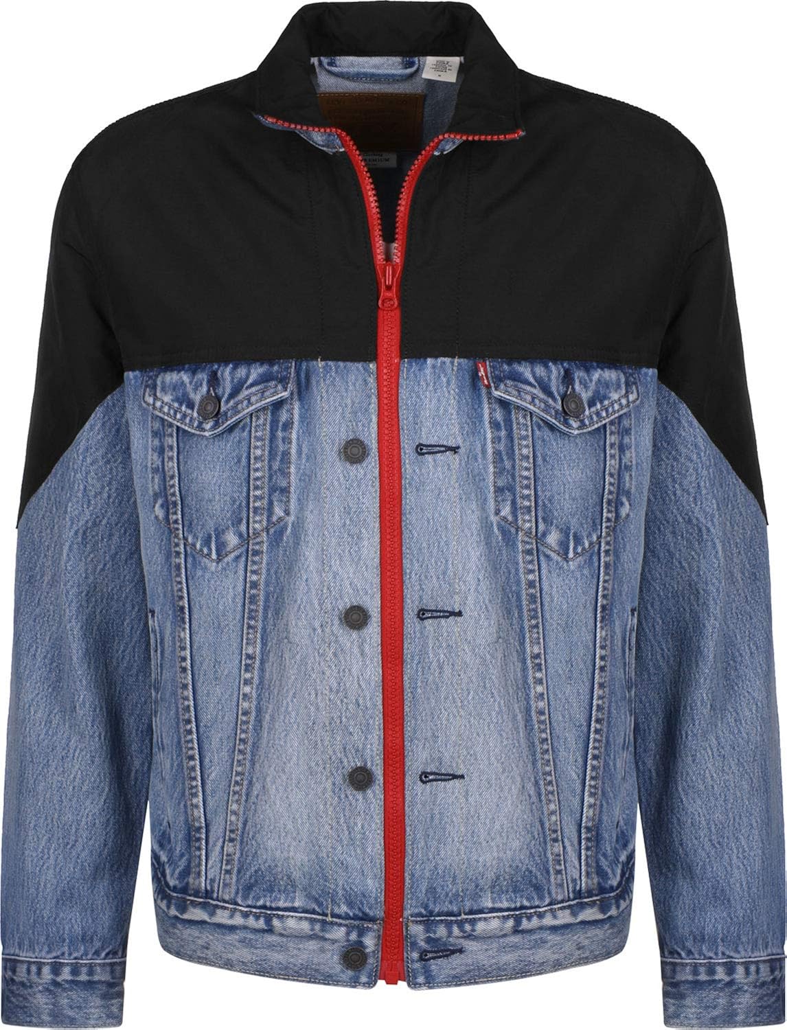 unbasic mockneck trucker jacket