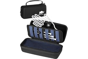 Rhino Valley Golf Glove Holder Case, Golf Accessories Organizer Bag with Glove Shaper for Phone, Gloves, Balls, Tees, Markers