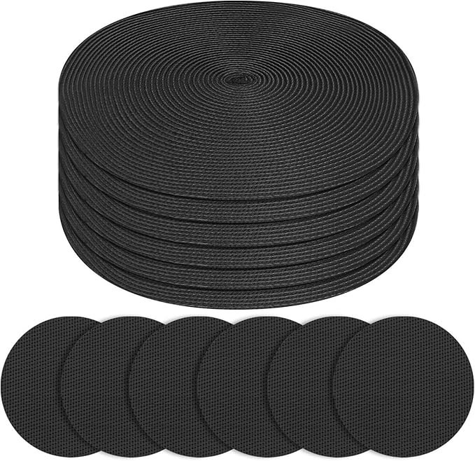 Shoze 6 Pcs Round Table Mats and Coasters Insulation Pad Thicken Table