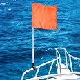 Orange Boat Flag Water Ski Flag - Safety Flag For Tow Sports, Diving, & Water Activities