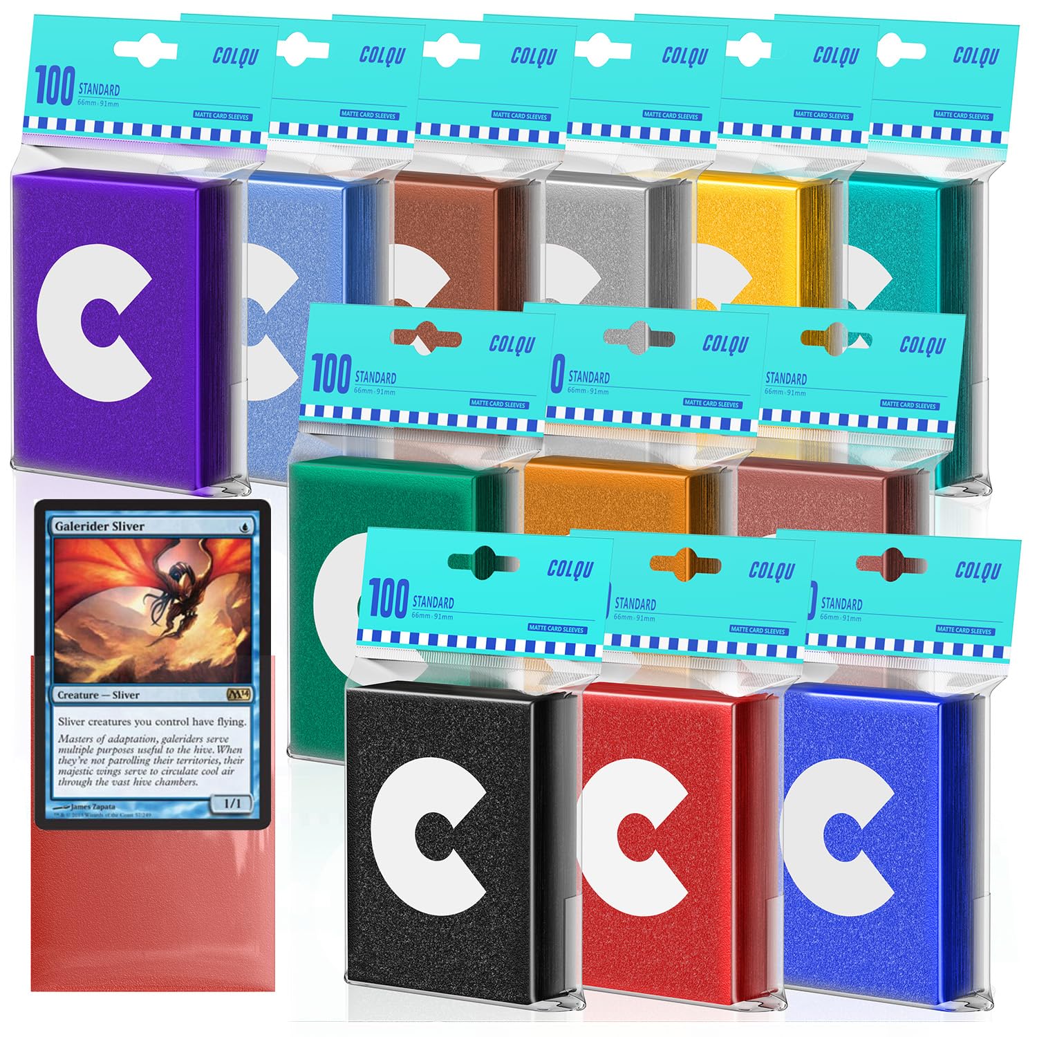Photo 1 of 1200ct Matte Card Sleeves, 12 Colors MTG Card Sleeves, TCG Cards Sleeve, Deck Sleeve Protectors for Baseball, Sports, Trading, Game, MTG Cards