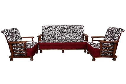 Sapna House Best Furnitures Teakwood Sofa 3 1 1 Multicolour