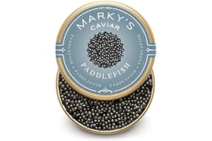 MARKY'S Paddlefish Black American Caviar - 3.5 oz / 100 g - Premium Malossol Black Roe - GUARANTEED OVERNIGHT