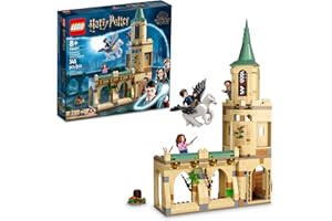 LEGO Harry Potter Hogwarts Courtyard: Sirius's Rescue 76401 Castle Tower Toy, Collectible Set with Buckbeak Hippogriff Figure and Prison Cell