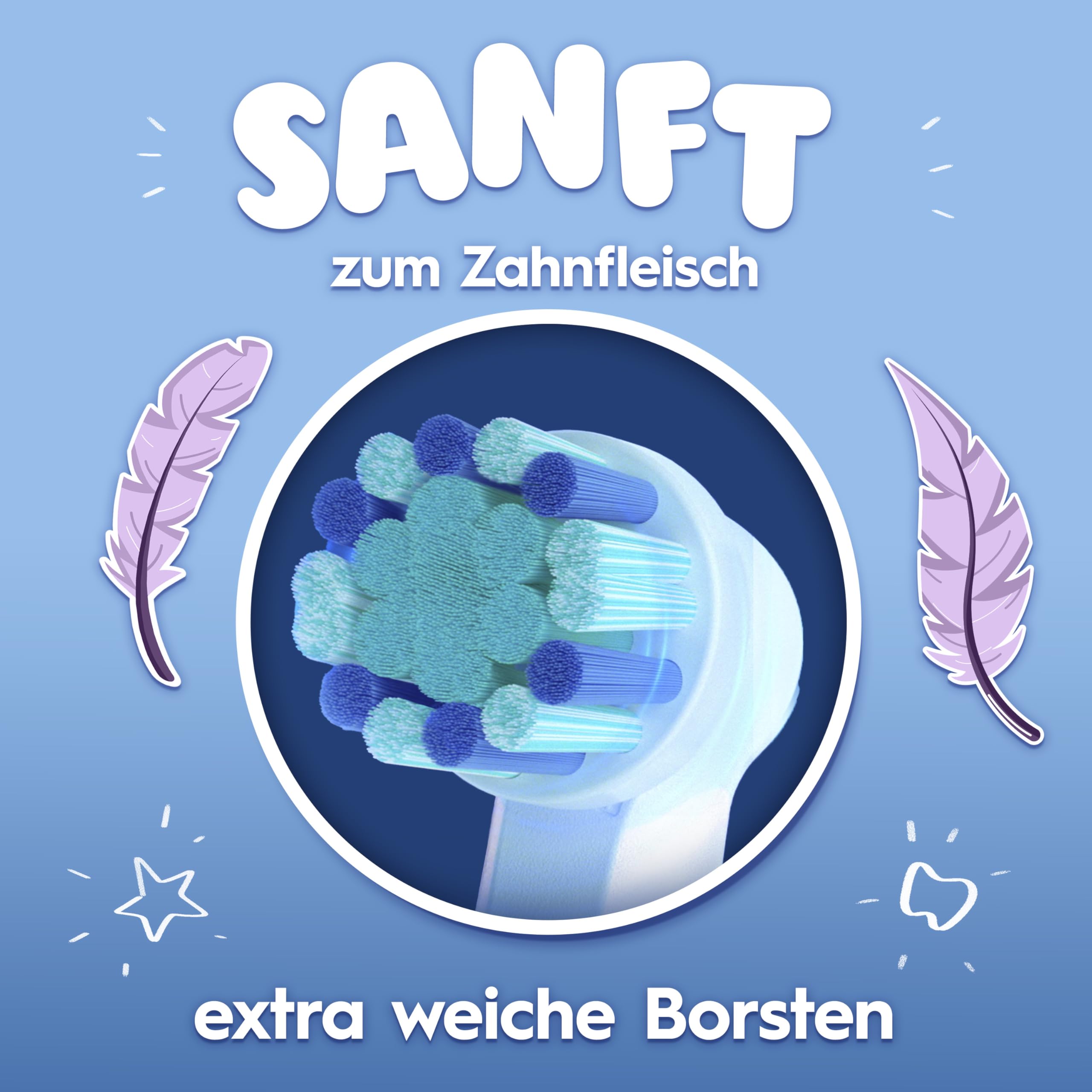 Oral-B Pro Kids Frozen Aufsteckbürsten — ORIGINAL Zahnbürstenaufsatz für Elektrische Zahnbürste — Extra Weiche Borsten, Oral-B Ersatzbürsten für Kinder ab 3 Jahren — Weiß, 8 Stück 4