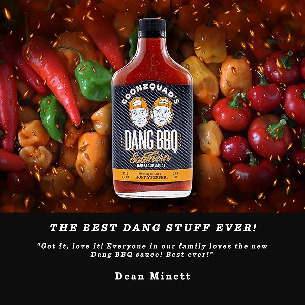 HOFF AND PEPPER GOONZQUAD DANG BBQ SOUTHERN BARBECUE SAUCE | HICKORY SMOKE TANGY BARBECUE SAUCE HANDMADE IN TENNESSEE