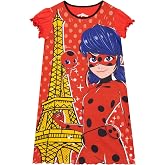 Miraculous Ladybug Nightgown | Polka Dot Girls Nightgown | Tikki Girls' Nightgowns &amp; Sleep Shirts | Sizes 5 To 12, Red