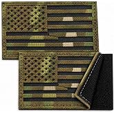 U-LIAN 2x3.15 Inch IR Infrared US USA American Flag Patch Tactical Vest Patch Hook-Fastener Backing (Forward+Reversed)