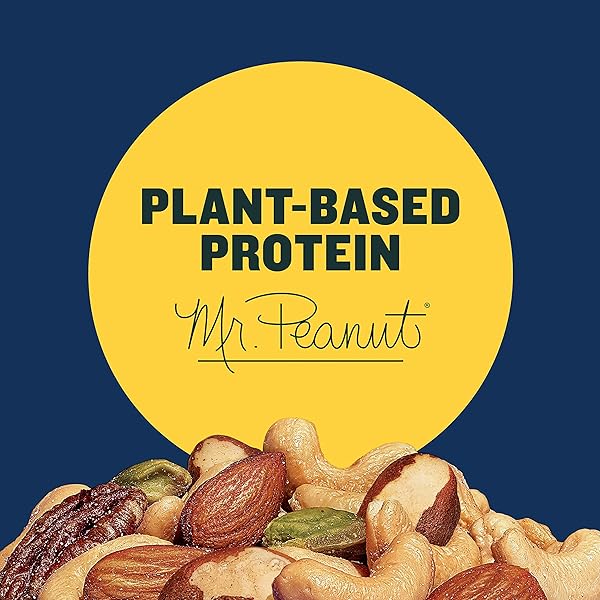 PLANTERS DELUXE SALTED MIXED NUTS, PARTY SNACKS, PLANT-BASED PROTEIN 15.25OZ (1 CANISTER)