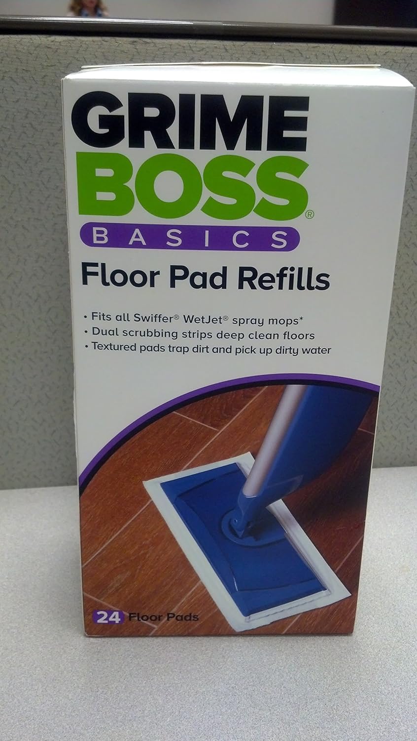 Grime Boss Basics Floor Pads Refills, 24 count Floor Cleaners Industrial & Scientific