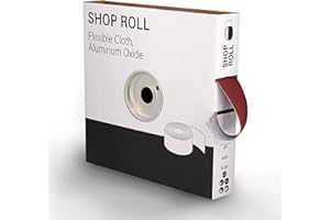 VSM 1" x 50yd (150'), 80 Grit (Medium) Aluminum Oxide Sanding Shop Roll, F-Weight Cotton Cloth Backed Sandpaper Roll for Hand Finishing, Woodworking, Metal Working, Polishing