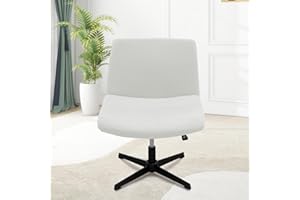 MINGPINHUIUS Armless Adjustable Chair Cover: Mid Back Wide Swivel Task Vanity Chair Covers Stretch Legged Office Chair Cover Dustproof Protectors,for Home Office(Jade White,Regular Style)