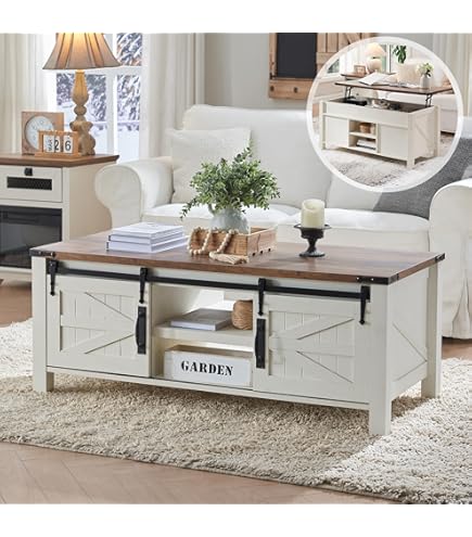 41 Inch Rectangular Coffee Table IDEALHOUSE 41 Inch Rustic Brown Coffee ...