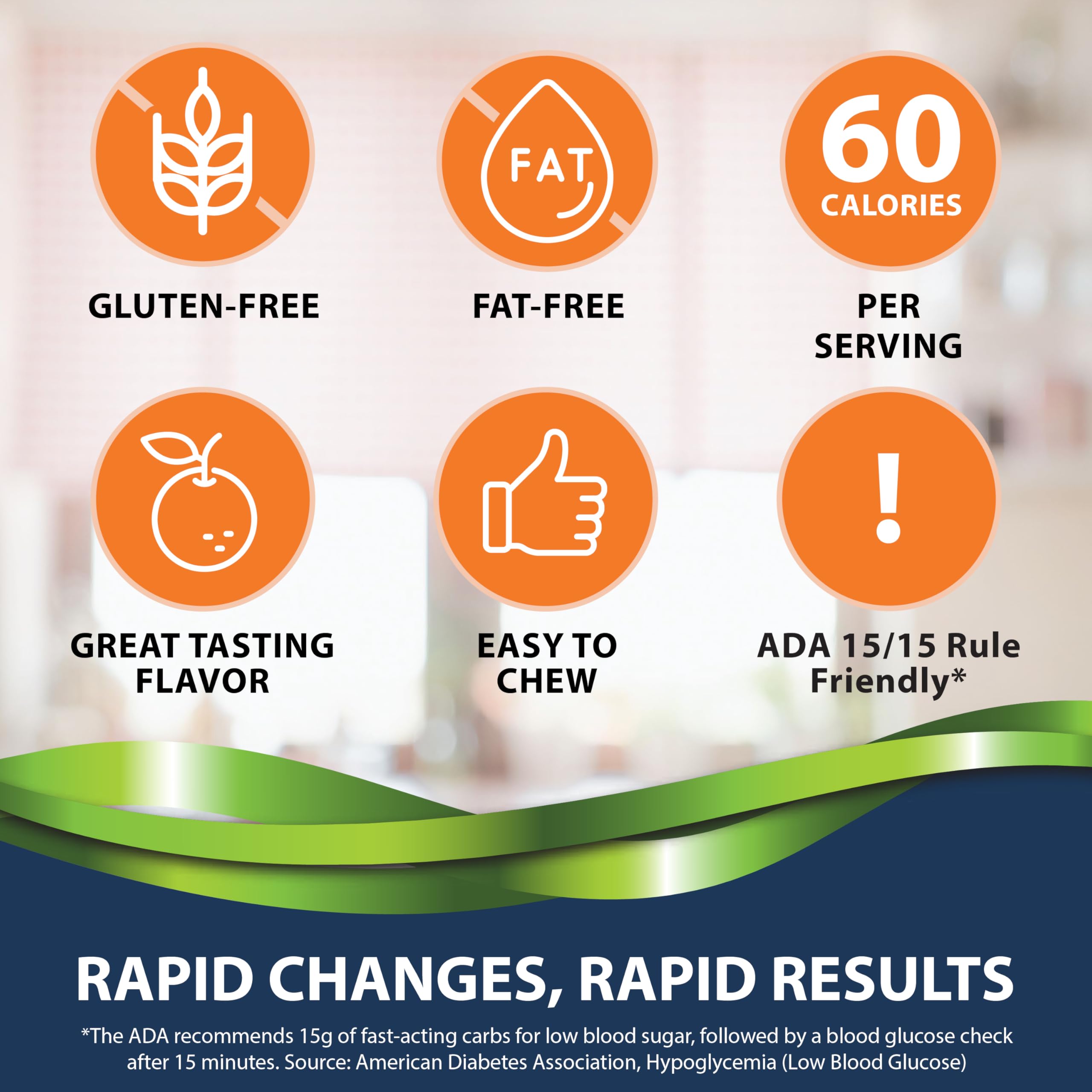 TRUEplus Glucose Tablets, Orange Flavor - 6X 10ct Tubes