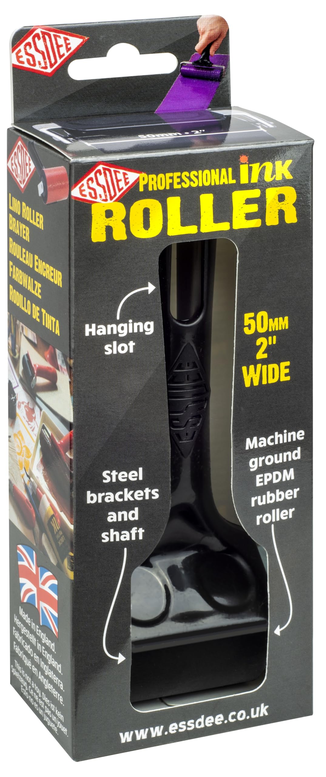 Essdee Professional Roller/Brayer 50mm, Black