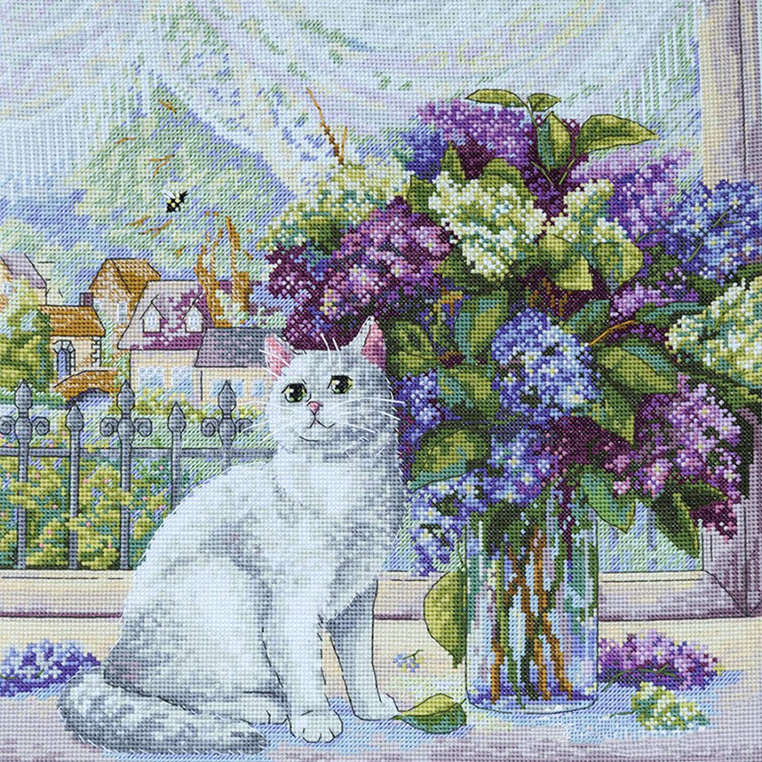 Merejka Counted Cross Stitch Kit, Cotton, Multicoloured, 28x28,5 cm