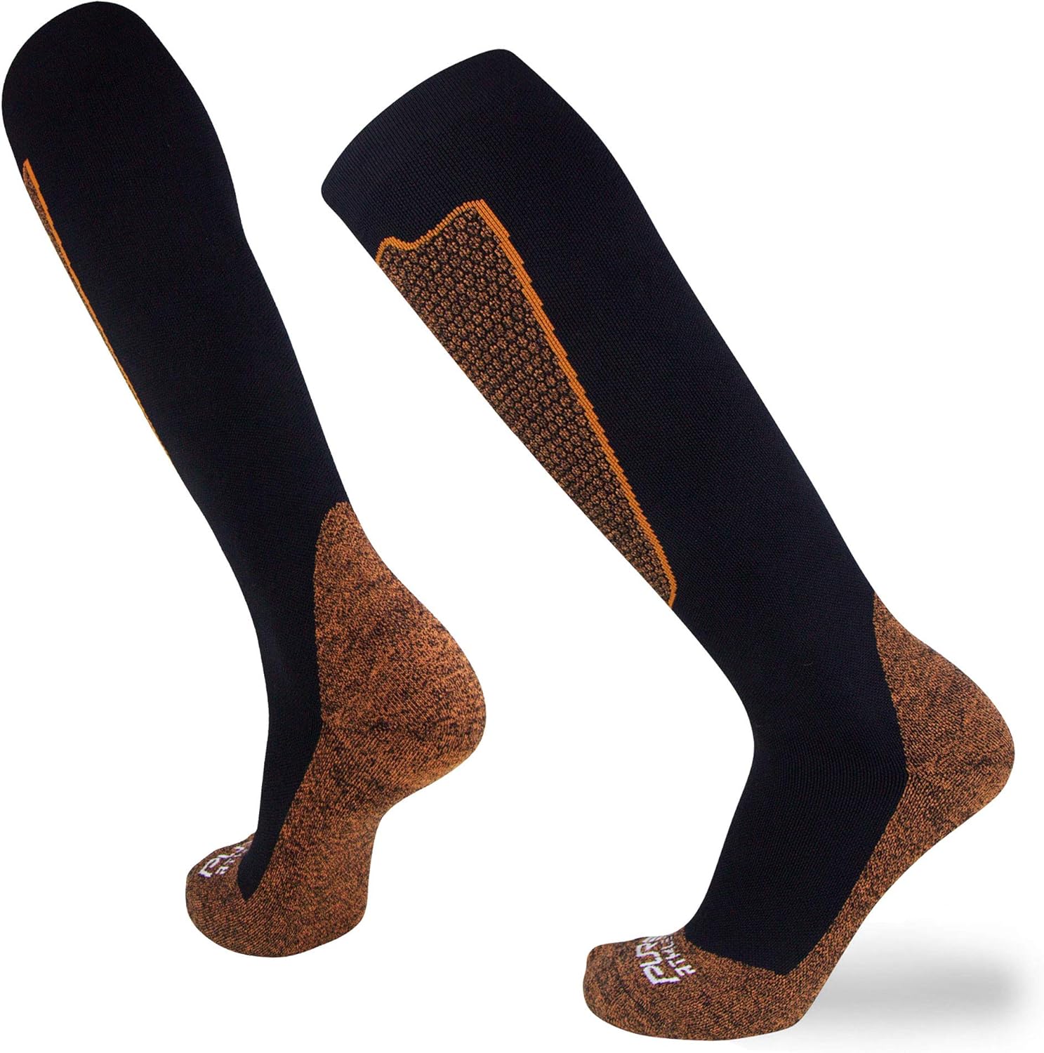 Pure Athlete Copper Compression Ski Socks Men Warm Merino