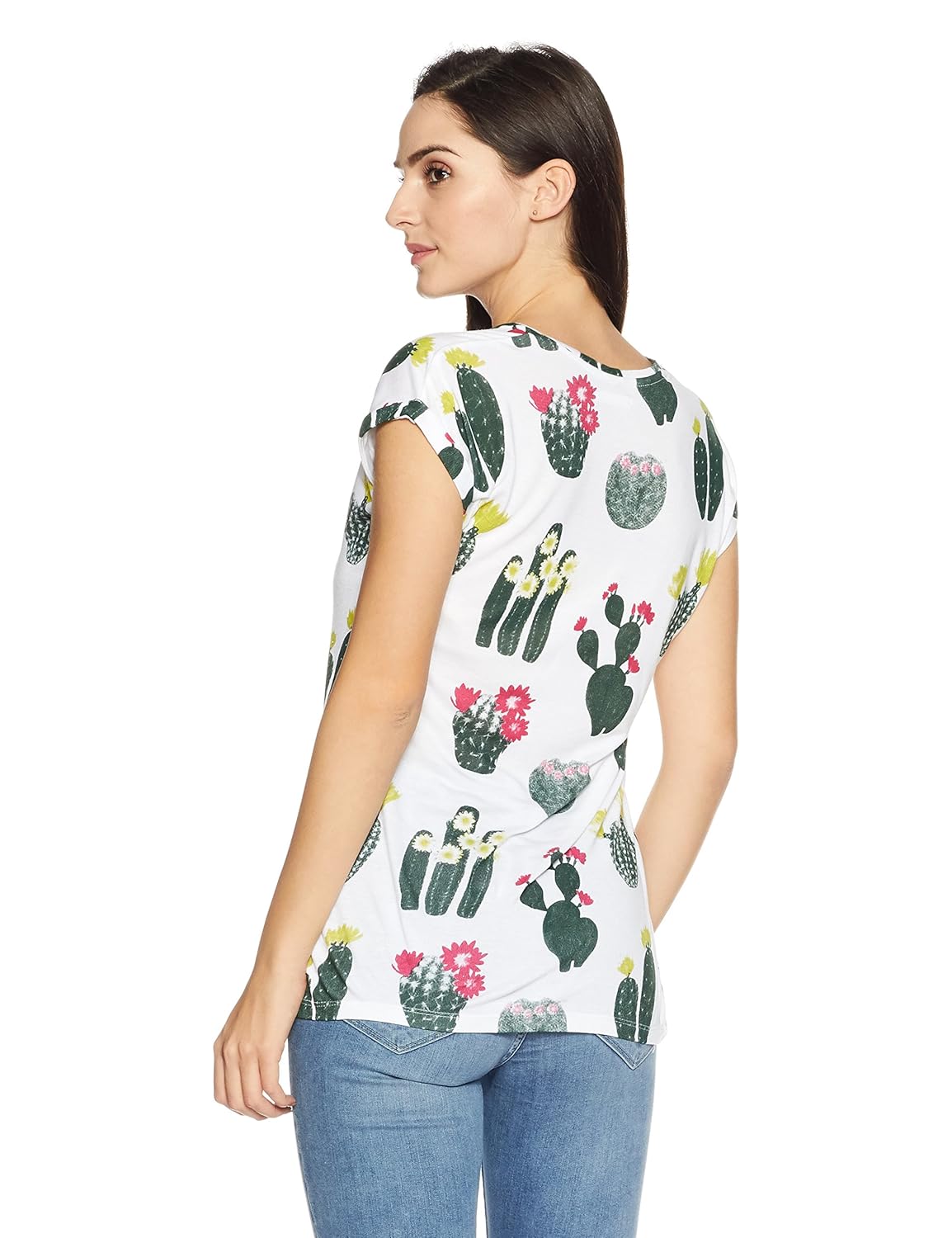 symbol amazon brand women's all over printed viscose t-shirt