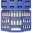 CASOMAN 33 Piece Master Hex Bit Socket Set, S2 Steel, SAE And Metric, Allen Socket Bit, 5/64-inch to 3/4-inch, 2mm to 19mm Socket Tool Kit