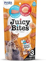 INABA Juicy Bites Cat Treat Fish & Clam 3 x 33g Soft Moist Snack
