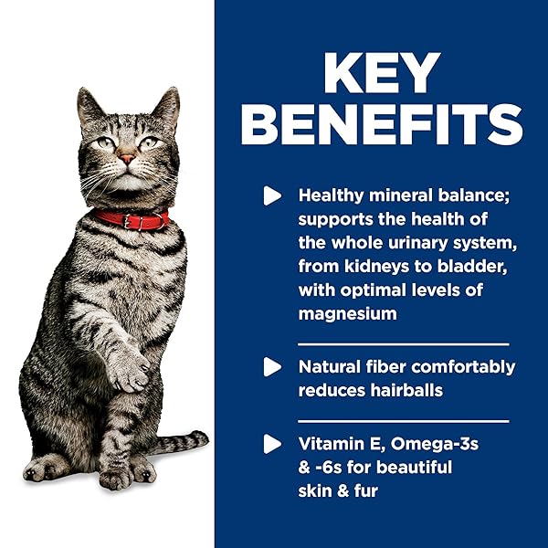 HILL’S SCIENCE DIET ADULT URINARY & HAIRBALL CONTROL WET CAT FOOD, CHICKEN MINCED, 2.9 OZ. CANS, 12-PACK