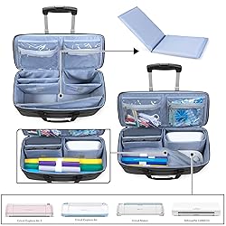 LUXJA Rolling Tote Compatible with Cricut Maker