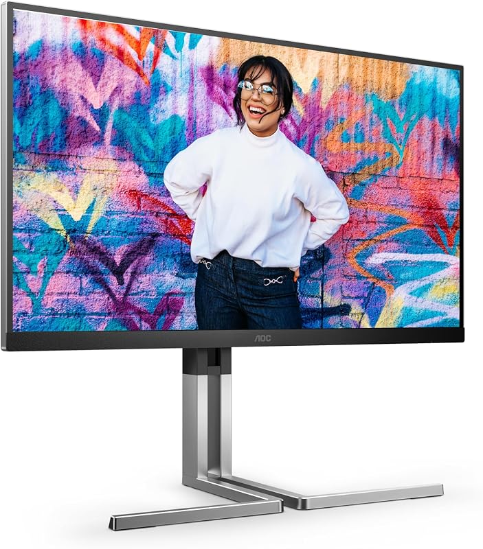 Monitor Q27U3CV 27 pollici 2560x1440, WQHD, 75Hz, IPS QD Panel, 4ms GtG, USB Hub Speakers, Height Adjustment, (HDMI1x 1.4 DP 1x 1.4) VESA HDR400 (certified), Nero/Argento — foto 2 di 8