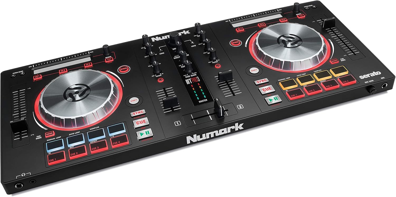 Numark Mixtrack Pro 3 Contrôleur DJ de 2 Voies pour Serato DJ avec